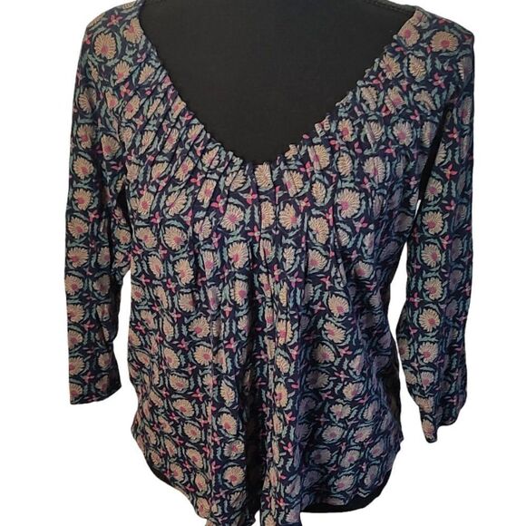 Lucky Brand Floral Blouse Small - Picture 2 of 5